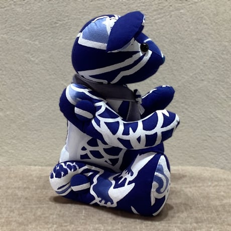あお色いわいくま（紫リボン）※必ず購入手順をご確認ください!!