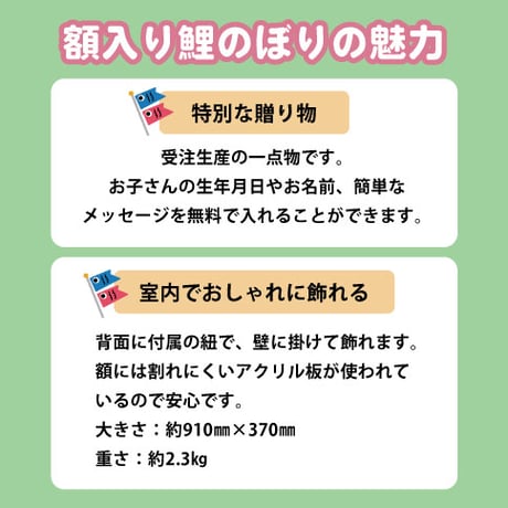 額入り鯉のぼり