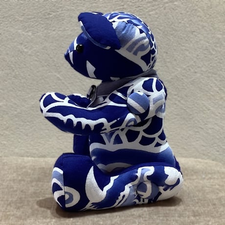 あお色いわいくま（紫リボン）※必ず購入手順をご確認ください!!