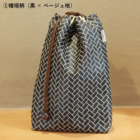 漆プリント巾着