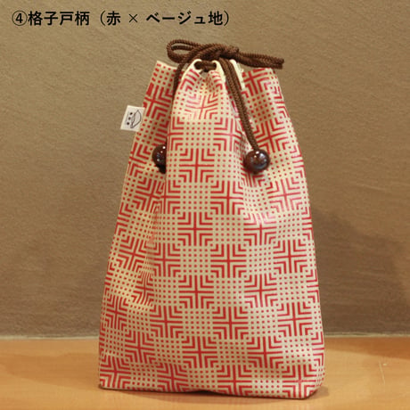 漆プリント巾着