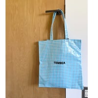 『TEMBEA／3HANDLE TOTE PVC GINGHAM SAX』