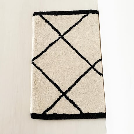 『HANDTUFTED WOOL CARPET／MORACCAN』50×80 cm