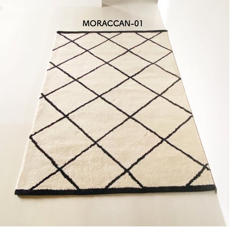 『HANDTUFTED WOOL CARPET／MORACCAN』140×200 cm