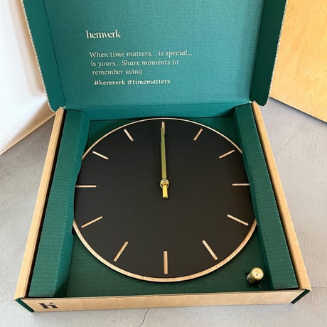 『hemverk／Wall Clock Linoleum Nero φ280mm』Made in Denmark 🇩🇰