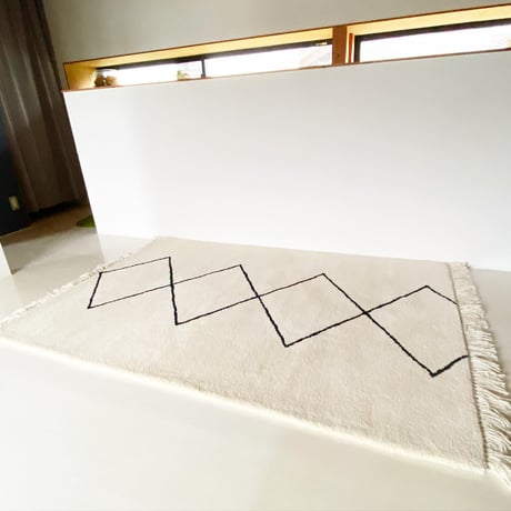 『HANDTUFTED WOOL CARPET／MORACCAN』140×200 cm