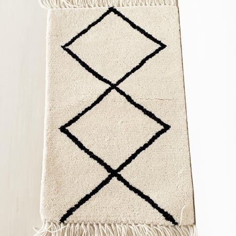 『HANDTUFTED WOOL CARPET／MORACCAN』50×80 cm