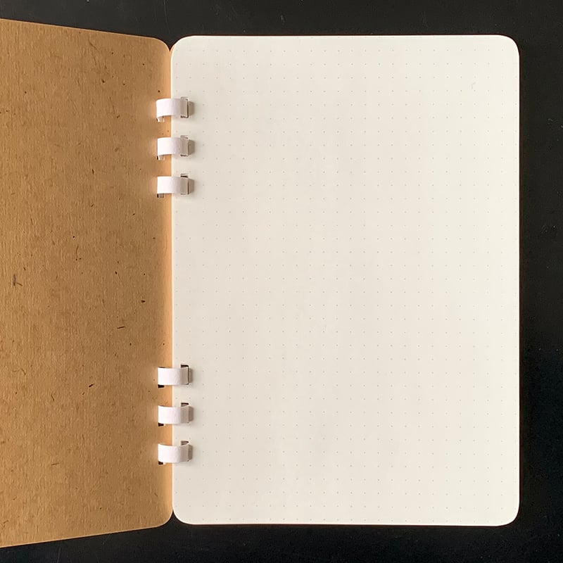 リングノート（白茶/こげ茶/黒）【感じる、ステーショナリー