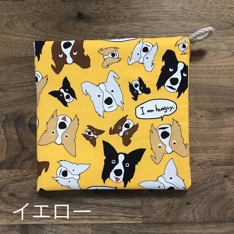 即納】鍋つかみにもなる鍋敷き オリジナルボーダーコリー柄