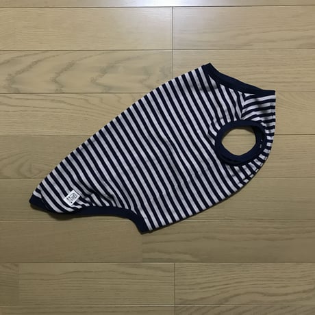 スムースボーダー　ベージュ×ネイビー