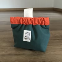 防水トリーツポーチ（モスグリーン×オレンジ）