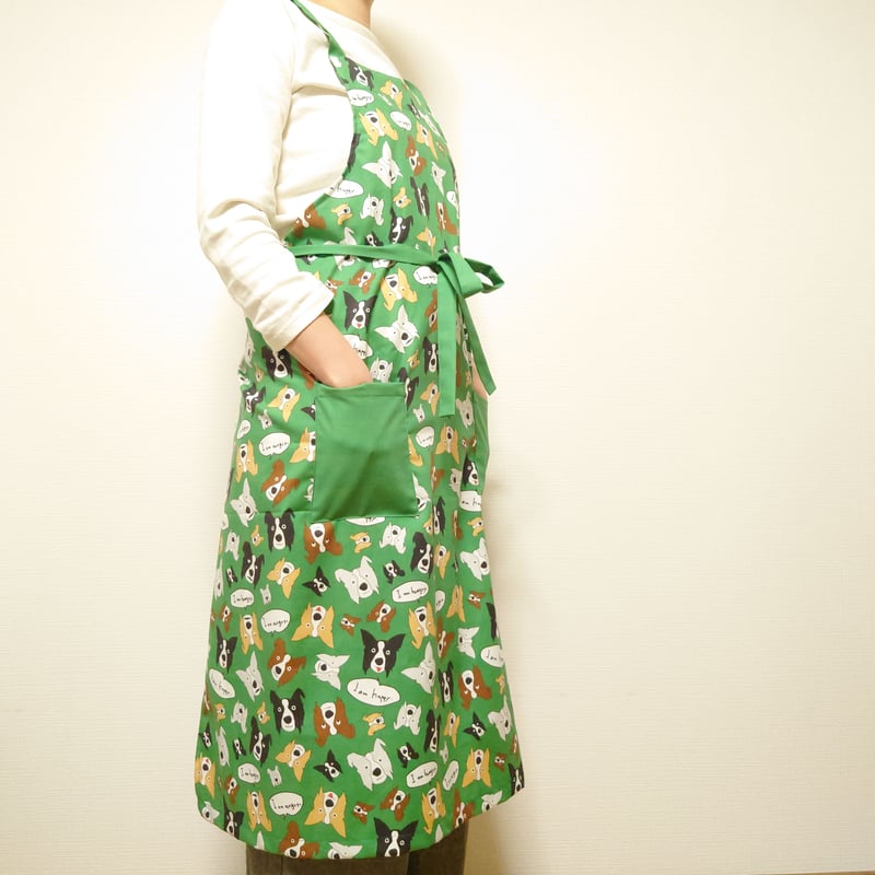 エプロン オリジナルボーダーコリー柄 | azuzu fabrica