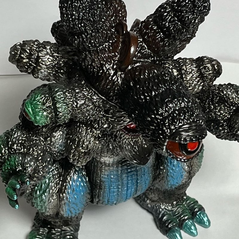 怪獣まま様　5点　380. 昆虫デニム風ブルー×ヒッコリー 風船怪獣 ガムラ (gumlla) 2022年 Green Black gumtaro彩色1