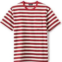 【INTERBREED】BASIC BORDER SS TEE(BURGUNDY/WHITE)