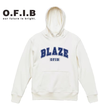 College  Logo Hoodie（White）