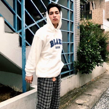 College  Logo Hoodie（White）