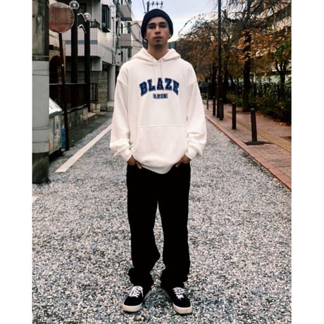 College  Logo Hoodie（White）