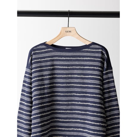 【YENN】FEATHER STP WIDE TOP　※納期：8月中旬〜9月中旬