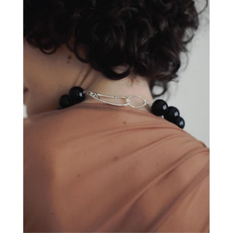 【anuke】Volume Blackball Necklace