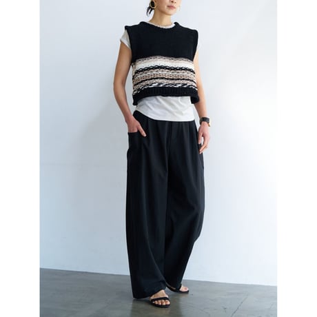 【YENN】MOLE JACQUARD VEST　※納期：8月中旬〜9月中旬
