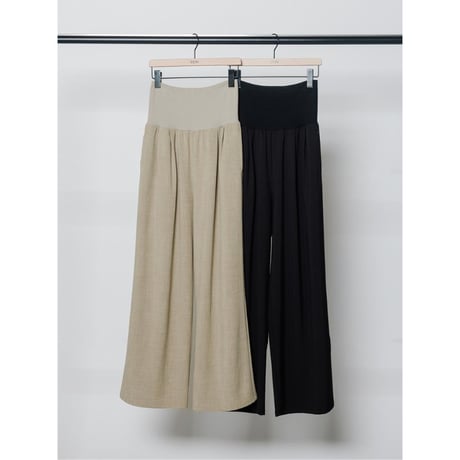 【YENN】WAIST RIB WIDE PT