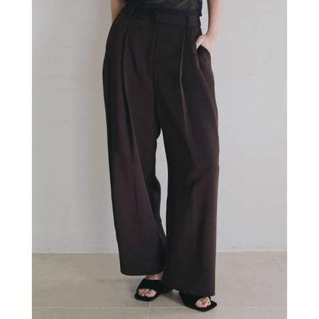 【anuke】Twill Satin Pants　※納期7月中旬～8月中旬