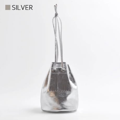 【blancle】M.LEATHER QUILTED DRAWSTRING BAG　bc1220