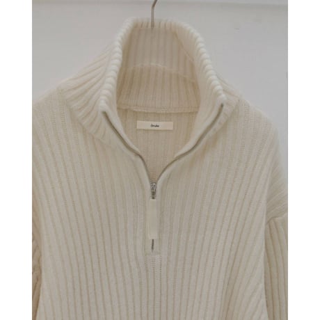 【anuke】Halfzip Rib Knit