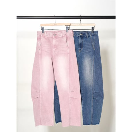 【YENN】KNEE TUCK DENIM PT ※納期9/上〜9/中
