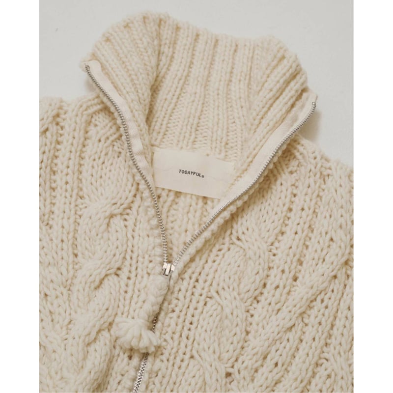 TODAYFUL】Volume Handknit Cardigan ※10月中旬～11月中旬