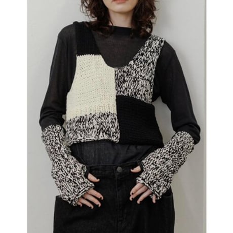 【YENN】PATCHWORK BUSTIER