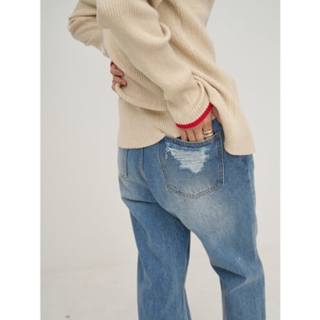 【YENN】WOOL RIB CREW CD