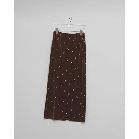 【TODAYFUL】Petit Flower Velour Skirt　※納期10月上旬～11月上旬