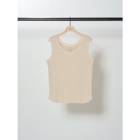 【YENN】CUT OFF RIB TANKTOP