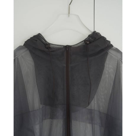 【anuke】Tulle Zip Blouzon　※納期3月下旬～4月下旬