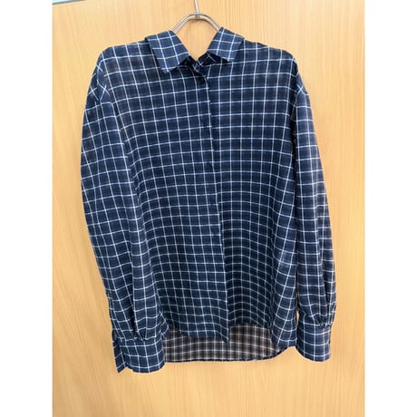 【cafune】sheer check scarf shirts