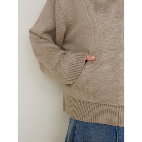 【YENN】POCKET DESIGN KNIT PO
