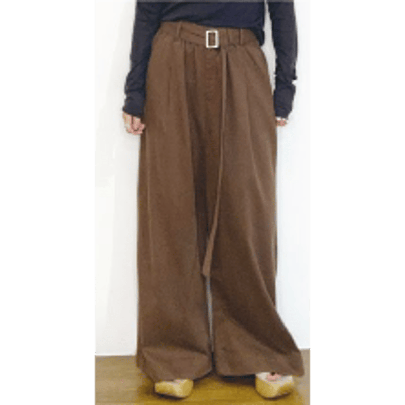 PRIORITY デザインベルトパンツ PRIORITY】ベルト付きパンツ | selectshop kusukusu