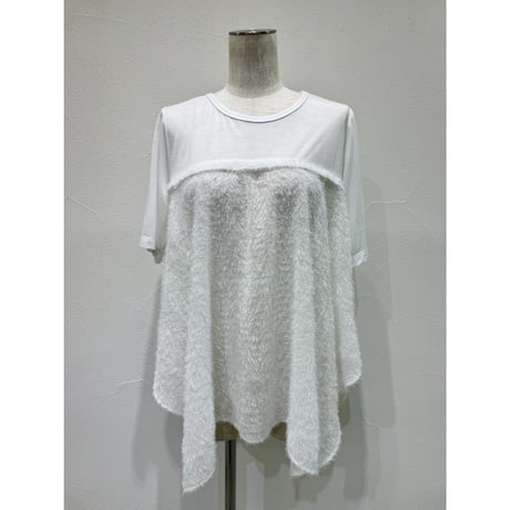【【CYAN tokyo】スクエアヘムフェザーコンビTOPS