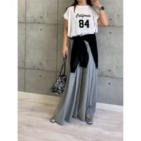 【ROSIEE】ソフト風合いフロッキー肩タックプリントＴシャツ