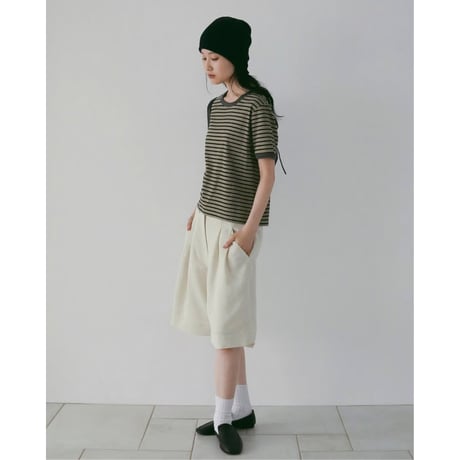 【anuke】Tuck Half Pants
