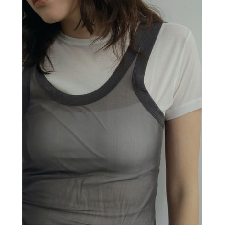 【anuke】Tulle Tank Top