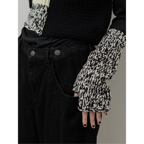 【YENN】HAND KNIT FINGERLESS GLOVES