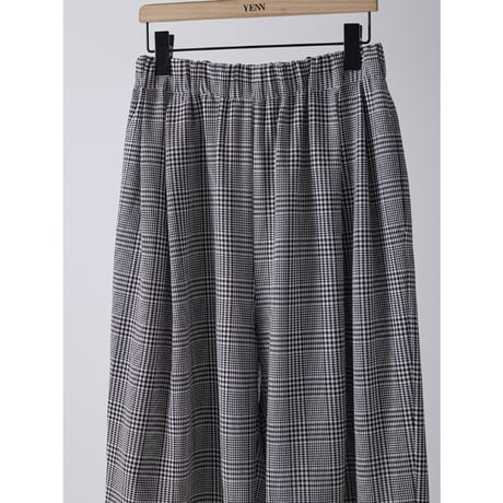 【YENN】 PLAID TUCK EASY PT