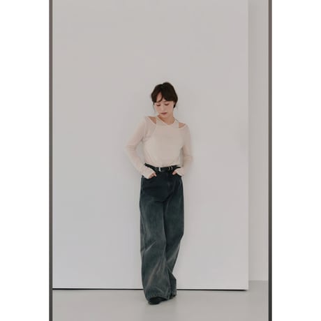 【Halla】layered sheer tops※納期8下～9下