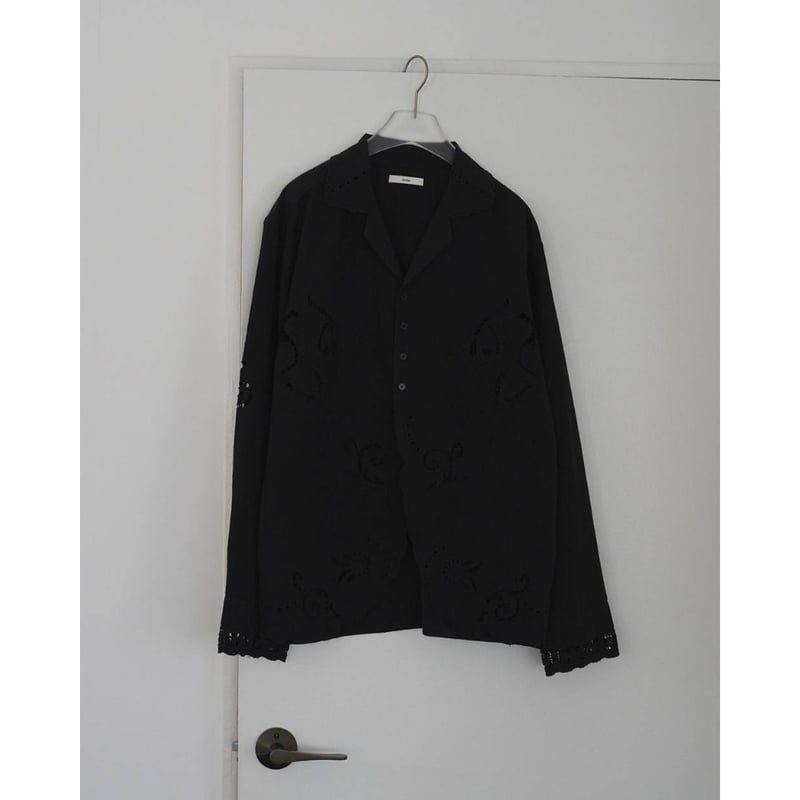 anuke】Cutwork Opencollar Shirts | selectshop k