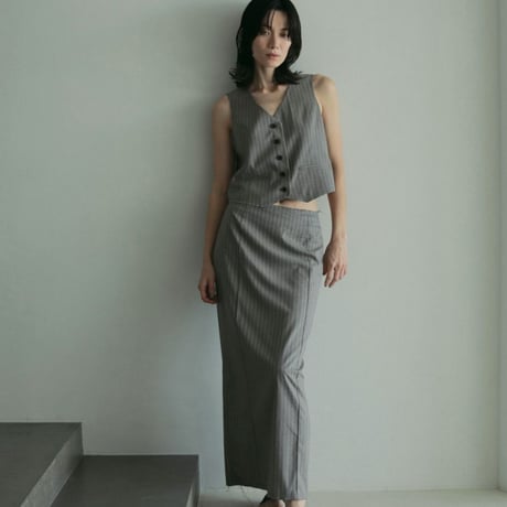 【anuke】Cutoff Pencil Skirt　※納期4月上旬〜5月上旬