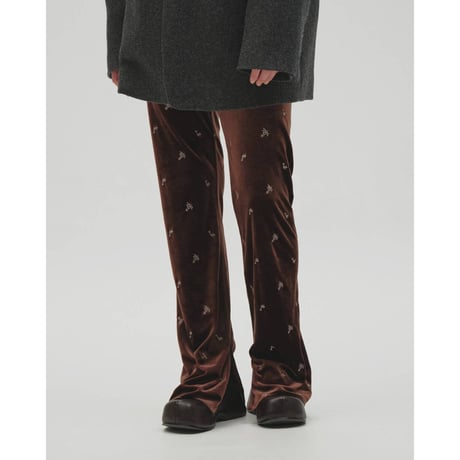 【TODAYFUL】Petit Flower Velour Leggings　※納期10月上旬～11月上旬