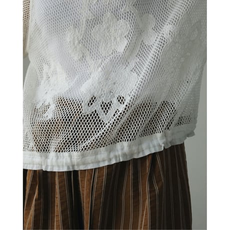 【ànuke】Embroidery Mesh Tops