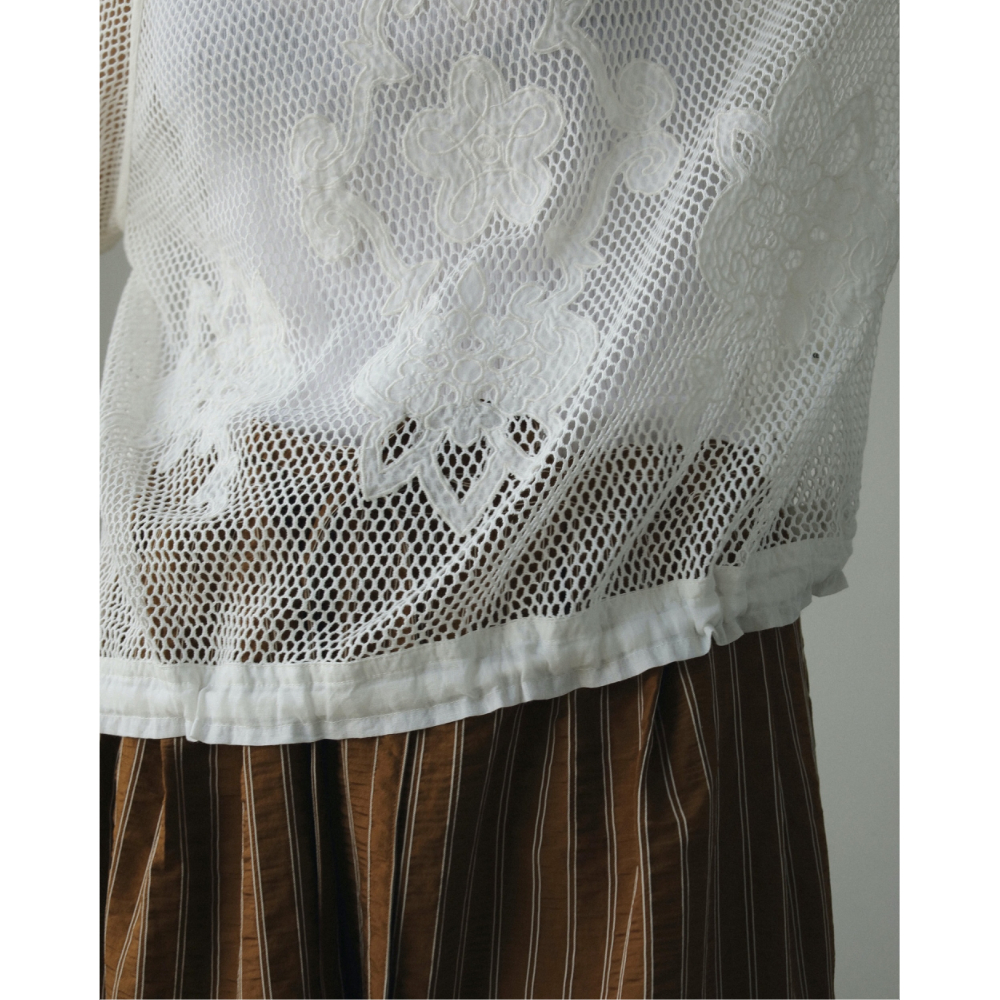 トップス Embroidery Mesh Tops anuke 楽天市場】【予約】anuke アンヌーク Embroidery Mesh Tops 24